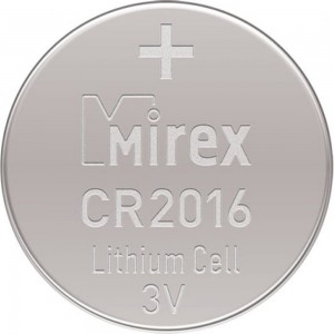 Батарея Mirex, литиевая CR2016 3V 2 шт ecopack 23702-CR2016-E2