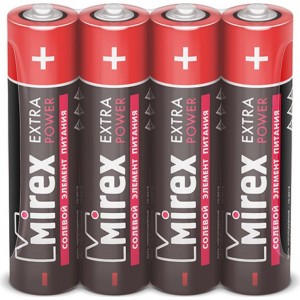 Батарея Mirex, солевая R03 / AAA 1,5V 4 шт shrink 23702-ER03-S4
