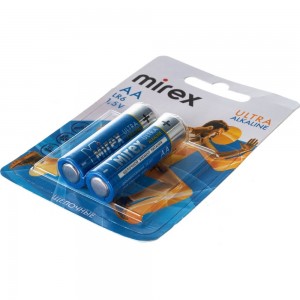 Батарея Mirex, щелочная LR6 / AA 1,5V 2 шт ecopack 23702-LR6-E2