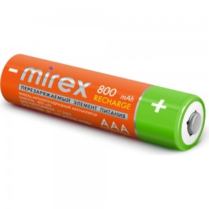 Аккумулятор Mirex, Ni-MH HR03 / AAA 800mAh 1,2V 4 шт ecopack 23702-HR03-08-E4
