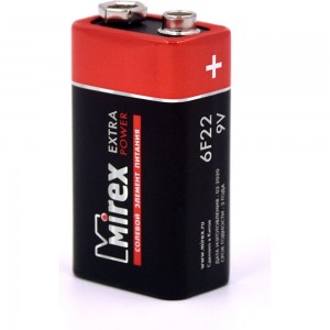 Солевая батарея Mirex 6F22 / Крона 9V 1 шт ecopack 23702-6F22-E1