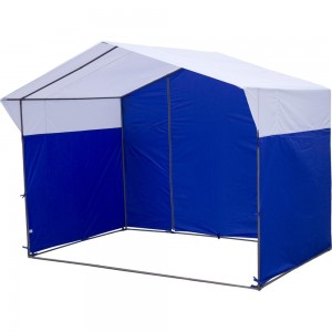 Торговая палатка МИТЕК 3.0x1.9x2.4, бело-синяя 23-00006769