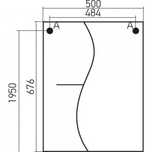 Навесной шкаф Mixline Классик-50 левый, без подсветки, ПВХ 525509