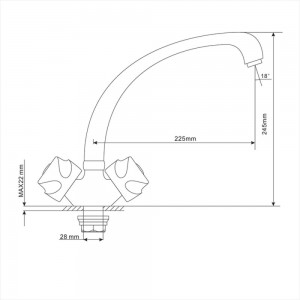 Смеситель для кухни MIXLINE ML01-03 522120