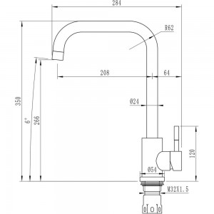 Смеситель для кухни MIXLINE ML-GS12 550658