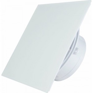 Вытяжной бесшумный вентилятор для ванной MMOTORS JSC ММР 100 стекло белый матовый, тонкий 0764