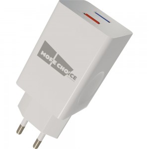 Сетевое зарядное устройство More Choice Smart 2USB 3.0A QC3.0 быстрая зарядка NC55QC White