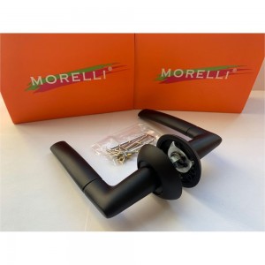 Дверная ручка MORELLI Пиза цвет-черный MH-06 BL 9012846