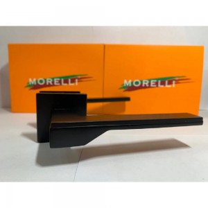 Дверная ручка MORELLI на квадратной розетке, 6 мм, цвет - черный 9012697