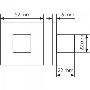 Сантехническая завертка MORELLI MH-WC-S6 W, на квадратной розетке 6 мм, цвет - белый 9012707