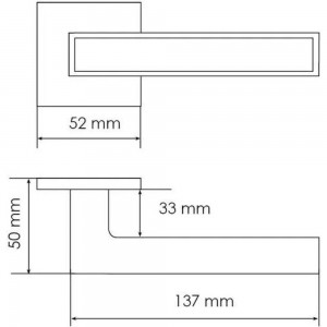 Дверная ручка MORELLI MH-48-S6 SC/W на квадратной розетке 6 мм, матовый хром/белый 9012695
