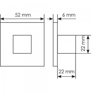 Сантехническая завертка MORELLI MH-WC-S6 SC на квадратной розетке 6 мм, цвет - матовый хром 9013393