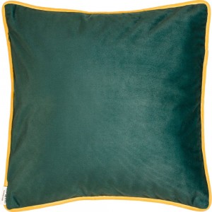 Декоративная подушка Moroshka Shangri La 40x40 см, на потайной молнии, цвет зеленый, желтый D02-49