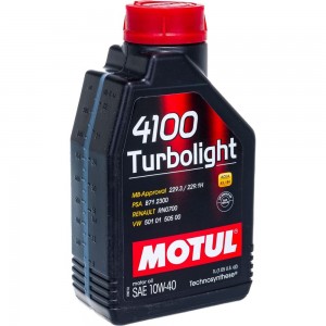 Моторное масло 4100 Turbolight 10W40 1 л MOTUL 108644