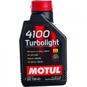 Моторное масло 4100 Turbolight 10W40 1 л MOTUL 108644