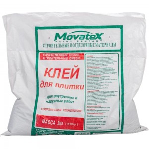 Клей для плитки Movatex 3 кг Т02374