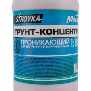 Грунт-концентрат для наружных и внутренних работ Movatex Stroyka 1 л Т31709