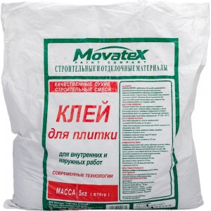 Клей для плитки Movatex 5 кг Т02375