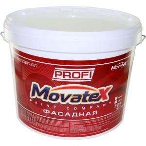 Водоэмульсионная краска Movatex PROFI фасадная, 15 кг Т04760