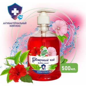Антибактериальное жидкое мыло MR.GREEN Цветочный чай, 500 мл ПЭТ 70806