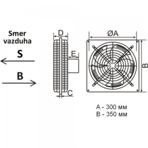 Многофункциональный металлический вентилятор MTG MF300G-34S вытяжной 857
