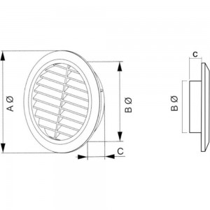 Решетка вентиляционная круглая 180 мм fi120 диаметр дымохода 120 мм MTG 426046