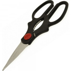 Кухонные ножницы МУЛЬТИДОМ черные ручки, 20,5 см AN60-32