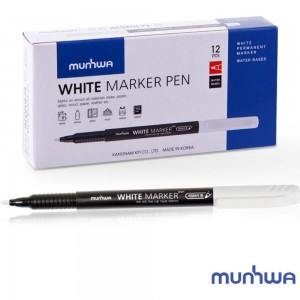 Перманентный маркер MunHwa WHITE MARKER, белый пулевидный 1мм 274723 Б0048238