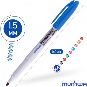 Перманентный маркер Munhwa синий, пулевидный, 1,5мм FPM-02