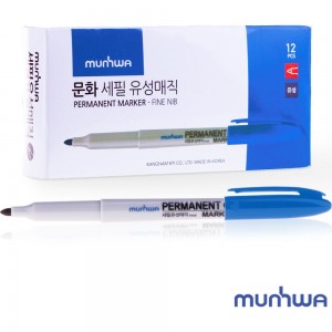 Перманентный маркер Munhwa синий, пулевидный, 1,5мм FPM-02