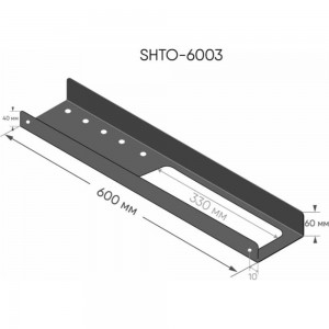 Полка для ванной MY SPACE с держателем под полотенце 3 черный муар SHTO-6003