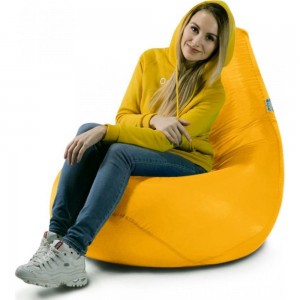 Кресло-мешок Mypuff Груша желтый, размер стандарт, оксфорд b_113