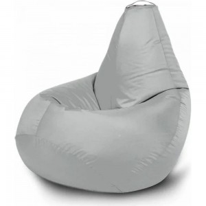 Кресло-мешок Mypuff Груша, серебристый, размер комфорт, оксфорд bbb_265