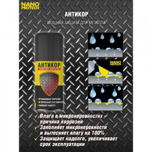 Антикор защита металла NANOPROTECH 210 мл NPSA0002