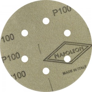 Круг шлифовальный на липучке PAPER GOLD (5 шт; 150 мм; 6 отверстий; P100) NAPOLEON npg5-150-6-100