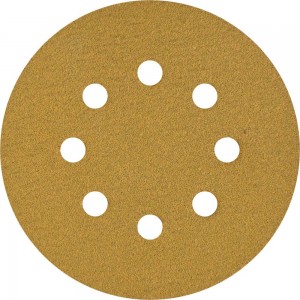 Круг шлифовальный на липучке PAPER GOLD (5 шт; 125 мм; 8 отверстий; P80) NAPOLEON npg5-125-8-080