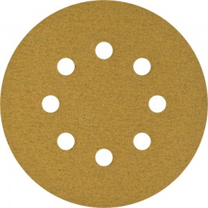 Круг шлифовальный на липучке PAPER GOLD (5 шт; 125 мм; 8 отверстий; P100) NAPOLEON npg5-125-8-100