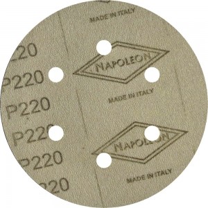 Круг шлифовальный на липучке PAPER GOLD (5 шт; 150 мм; 6 отверстий; P220) NAPOLEON npg5-150-6-220