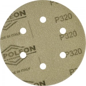 Круг шлифовальный на липучке PAPER GOLD (5 шт; 150 мм; 6 отверстий; P320) NAPOLEON npg5-150-6-320
