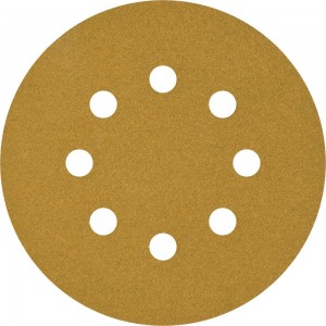 Круг шлифовальный на липучке PAPER GOLD (5 шт; 125 мм; 8 отверстий; P150) NAPOLEON npg5-125-8-150