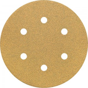 Круг шлифовальный на липучке PAPER GOLD (5 шт; 150 мм; 6 отверстий; P120) NAPOLEON npg5-150-6-120