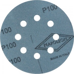 Круг шлифовальный на липучке FILM (5 шт; 125 мм; 8 отверстий; P100) NAPOLEON npf5-125-8-100