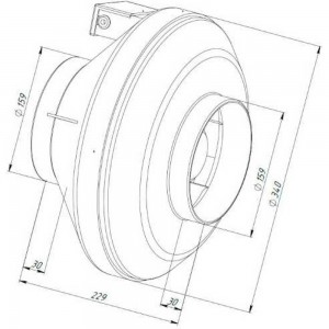 Канальный круглый вентилятор Naveka V(AC1/D)- 160 (пластиковый корпус) УН-00005839