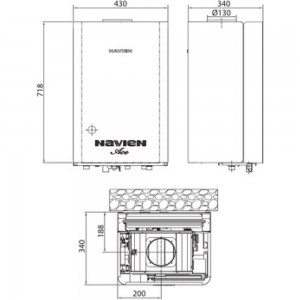 Газовый котел Navien ACE-13AN открытая камера, двухконтурный, 13 квт НС-1205518