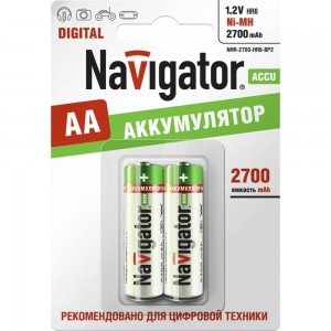 Аккумулятор Navigator NHR-2700-HR6-BP2, 2700mAh, AA, NiMH 94465