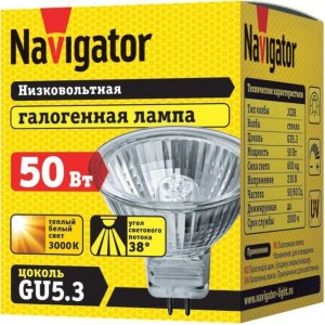 Галогенная лампа Navigator 94 206 JCDR 50W GU5.3 230V 2000h 4607136942066 128303