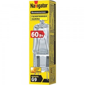 Галогенная лампа Navigator 94 216 JCD9 60Вт clear G9 230В 2000h 4607136942165 128327