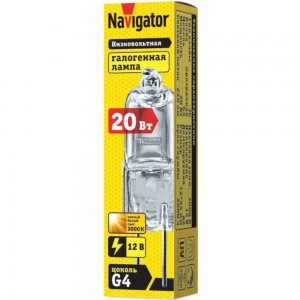 Лампа Navigator JC, 20W, clear, G4, 12V, 2000h 94210