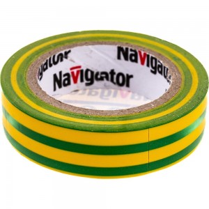 Изолента Navigator NIT-B15-10/YG желто-зеленая 71234
