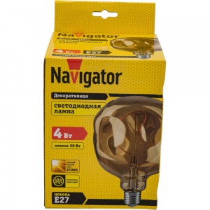 Лампа Navigator 14 499 NLL-F-G125ST-4-230-2.7K-E27-BE 14499